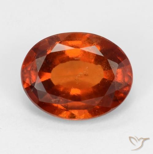 2.33ct Naturale Arancione scuro Granato hessonite, Ovale, VS