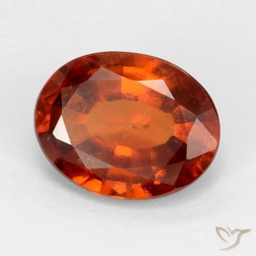 Granato hessonite Arancione scuro naturale da 2.33 ct, Ovale, VS