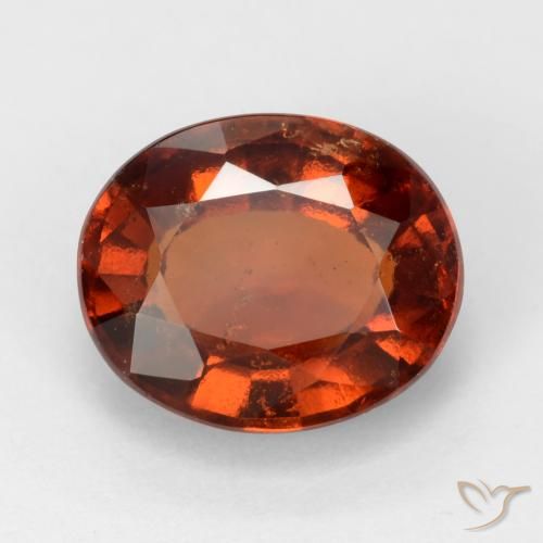 2.68ct Naturale Arancione scuro Granato hessonite, Ovale, VS-SI