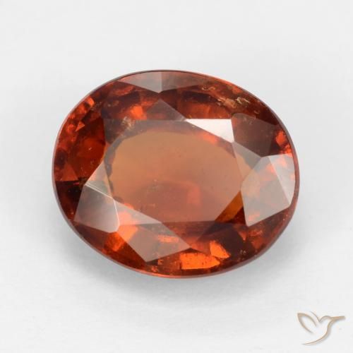 Granato hessonite Arancione scuro naturale da 2.68 ct, Ovale, VS-SI