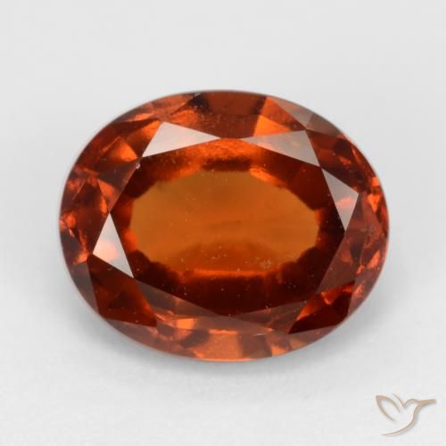 2.37ct Naturale Arancione Ambra Granato hessonite, Ovale, VVS-VS
