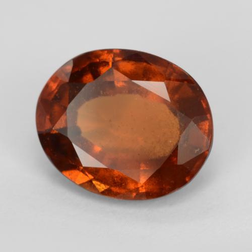 Granato hessonite Arancione scuro naturale da 2.89 ct, Taglio ovale, VS