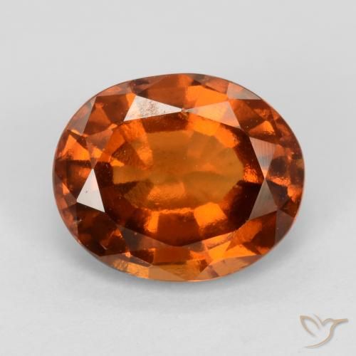2.22ct Naturale Arancio medio-scuro Granato hessonite, Ovale, VS