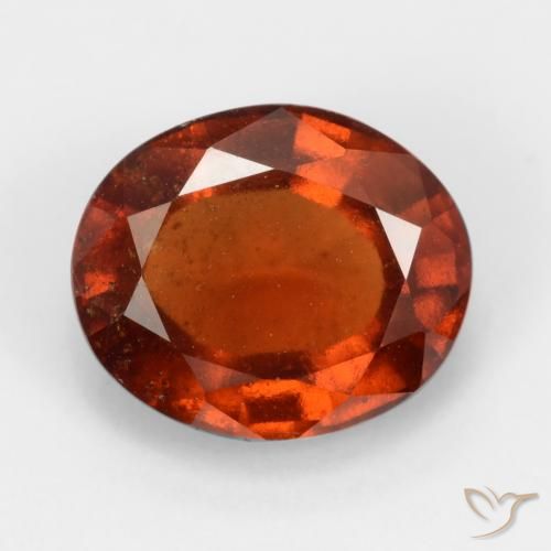 2.89ct Naturale Arancione rossastra Granato hessonite, Ovale, VS-SI