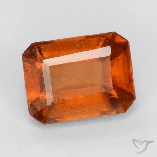 Granato hessonite Arancione scuro naturale da 2.15 ct, Ottagonale / Taglio smeraldo, VS-SI