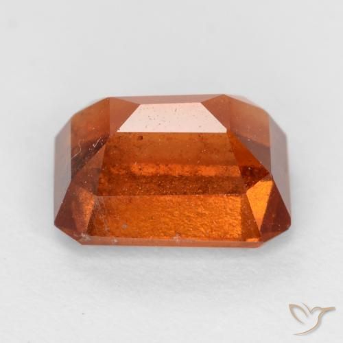 Granato hessonite Arancione scuro naturale da 2.15 ct, Ottagonale / Taglio smeraldo, VS-SI