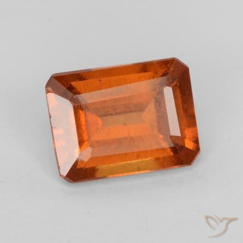 Granato hessonite Arancione scuro naturale da 1.60 ct, Ottagonale / Taglio smeraldo, VS