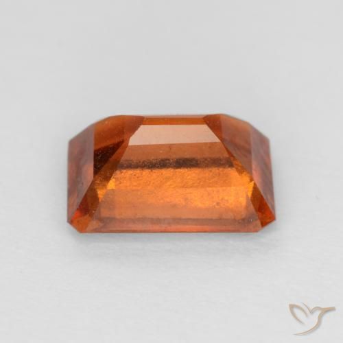 Granato hessonite Arancione scuro naturale da 1.60 ct, Ottagonale / Taglio smeraldo, VS