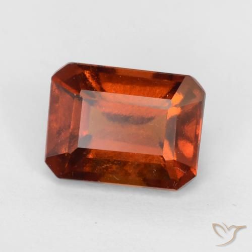 Granato hessonite Arancia Fuoco naturale da 2.11 ct, Ottagonale / Taglio smeraldo, VS