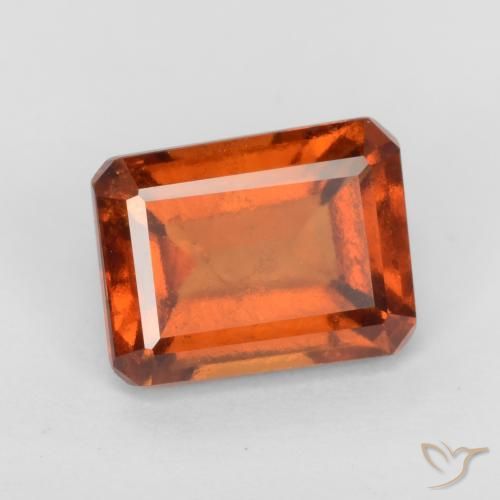 Granato hessonite Arancione scuro naturale da 2.23 ct, Ottagonale / Taglio smeraldo, VS-SI