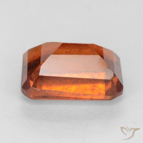 Granato hessonite Arancione rossastra naturale da 1.96 ct, Ottagonale / Taglio smeraldo, VS-SI
