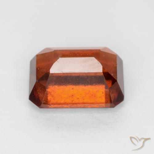 Granato hessonite Arancione scuro naturale da 2.06 ct, Ottagonale / Taglio smeraldo, VS-SI