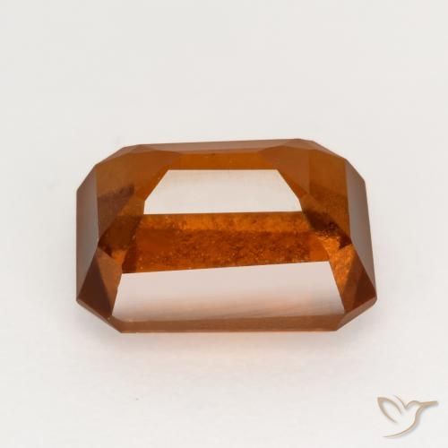 Granato hessonite Arancione rossastra naturale da 2.32 ct, Ottagonale / Taglio smeraldo, VS-SI