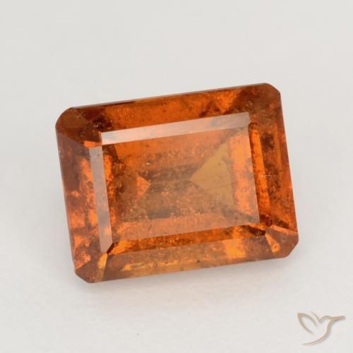 Granato hessonite Arancia Fuoco naturale da 2.12 ct, Ottagonale / Taglio smeraldo, SI