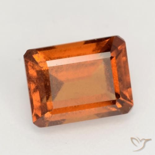 Granato hessonite Arancione scuro naturale da 2.15 ct, Ottagonale / Taglio smeraldo, VS