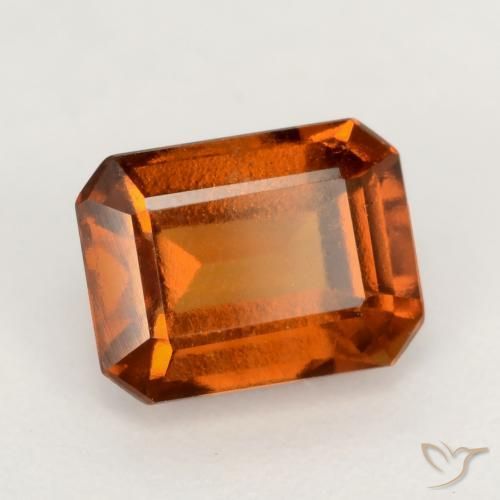 Granato hessonite Arancione scuro naturale da 2.05 ct, Ottagonale / Taglio smeraldo, VS