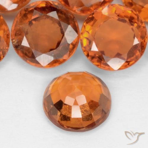 Granato hessonite Arancio medio-scuro naturale da 1.11 ct, Rotondo, SI-I1
