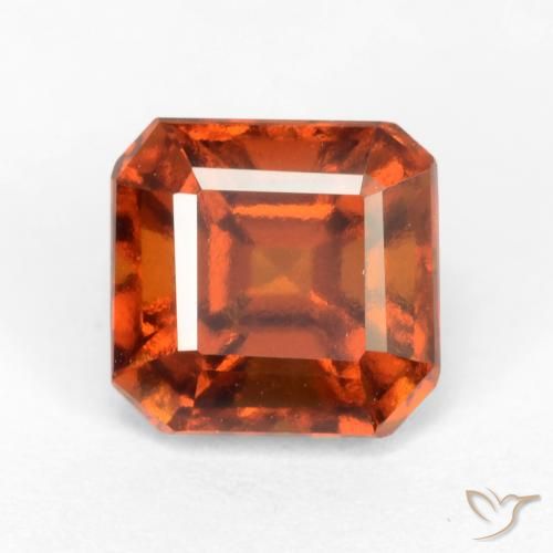 Granato hessonite Arancione scuro naturale da 1.98 ct, Ottagonale / Taglio smeraldo, VVS-VS