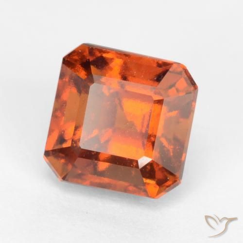 Granato hessonite Arancio medio-scuro naturale da 2.06 ct, Ottagonale / Taglio smeraldo, VS