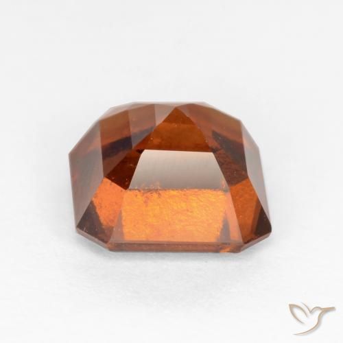 Granato hessonite Arancione scuro naturale da 2.06 ct, Ottagonale / Taglio smeraldo, VS-SI