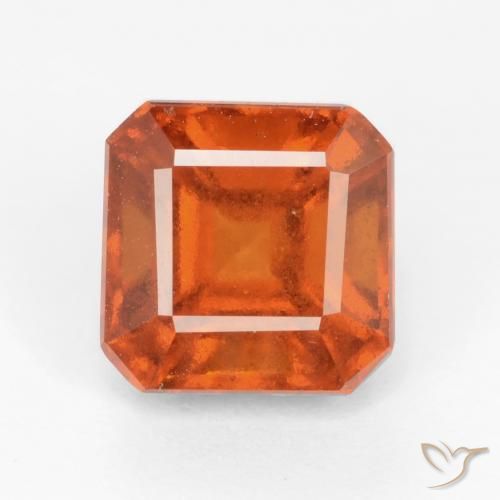 Granato hessonite Arancia Fuoco naturale da 2.17 ct, Ottagonale / Taglio smeraldo, VS-SI