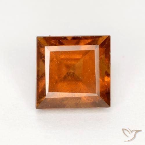 1.57ct Naturale Arancione scuro Granato hessonite, Quadrato, SI