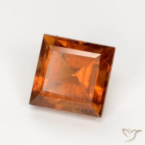 Granato hessonite Arancione scuro naturale da 1.57 ct, Quadrato, SI
