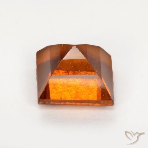 Granato hessonite Arancione scuro naturale da 1.57 ct, Quadrato, SI