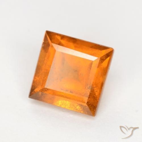 Granato hessonite Arancio Medio naturale da 1.42 ct, Quadrato, SI