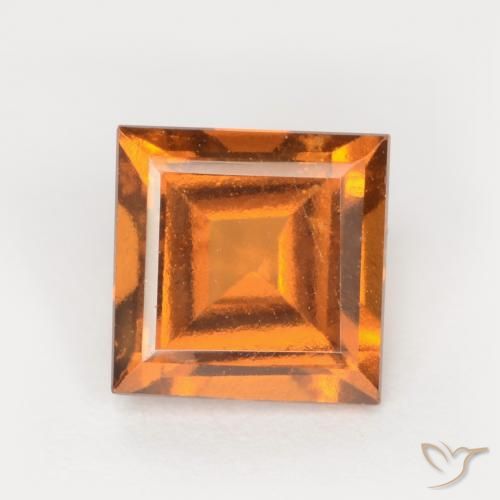 Granato hessonite Arancione brillante naturale da 1.30 ct, Quadrato, SI