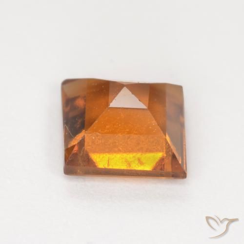 Granato hessonite Arancione brillante naturale da 1.30 ct, Quadrato, SI