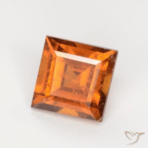 Granato hessonite Arancio medio-scuro naturale da 1.32 ct, Quadrato, SI