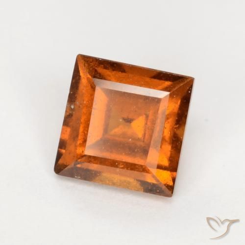 Granato hessonite Arancione scuro naturale da 1.37 ct, Quadrato, SI