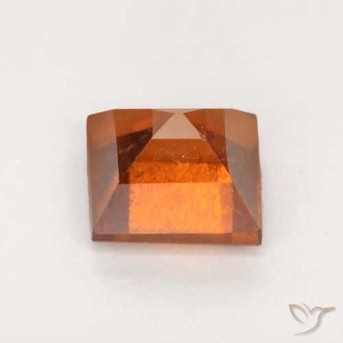 Granato hessonite Arancione scuro naturale da 1.37 ct, Quadrato, SI