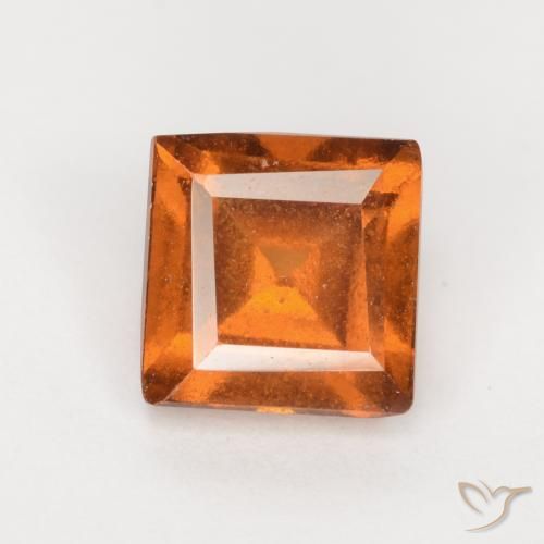 1.43ct Naturale Arancio medio-scuro Granato hessonite, Quadrato, VS-SI