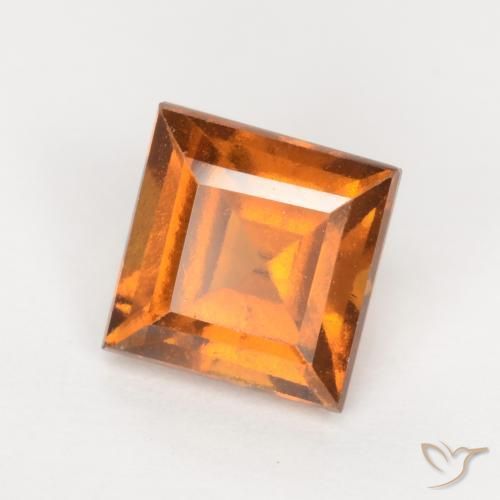 Granato hessonite Arancione scuro naturale da 1.41 ct, Quadrato, VS-SI