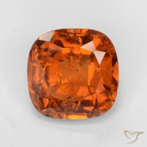 1.79ct Naturale Arancia Fuoco Granato hessonite, Cuscino, SI