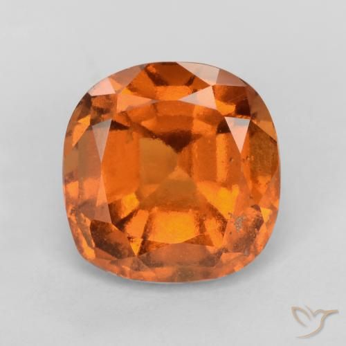 1.86ct Naturale Arancio medio-scuro Granato hessonite, Cuscino, VS-SI