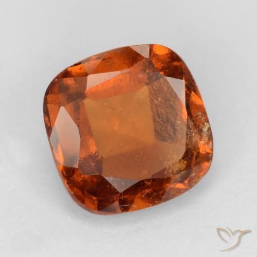 Granato hessonite Arancione rossastra naturale da 1.78 ct, Cuscino, SI