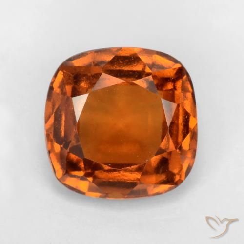 1.85ct Naturale Arancione scuro Granato hessonite, Cuscino, VS