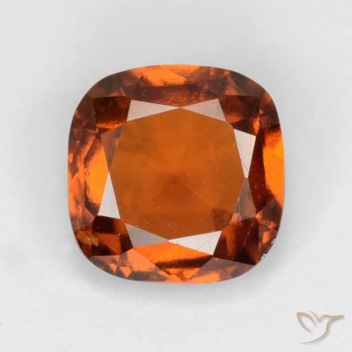 1.62ct Naturale Arancione scuro Granato hessonite, Cuscino, VS