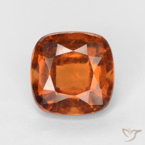 1.95ct Naturale Arancione Ambra Granato hessonite, Cuscino, VS