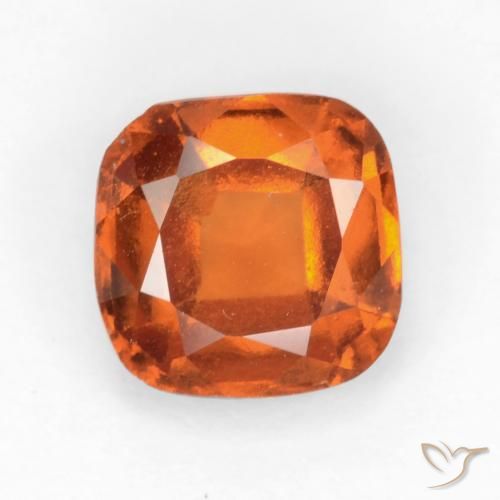 1.69ct Naturale Arancio Medio Granato hessonite, Cuscino, VS