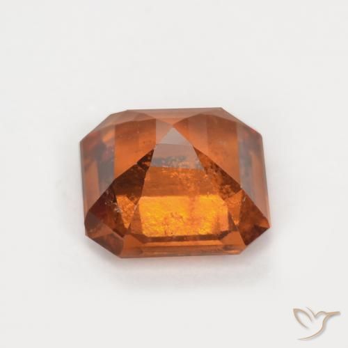 Granato hessonite Arancio medio-scuro naturale da 1.69 ct, Ottagonale / Taglio smeraldo, SI