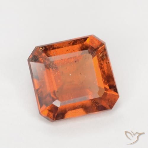 Granato hessonite Arancio medio-scuro naturale da 1.86 ct, Ottagonale / Taglio smeraldo, SI