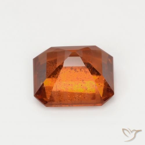 Granato hessonite Arancio medio-scuro naturale da 1.86 ct, Ottagonale / Taglio smeraldo, SI