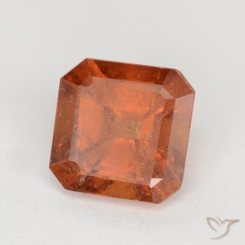 Granato hessonite Arancione scuro naturale da 1.77 ct, Ottagonale / Taglio smeraldo, SI