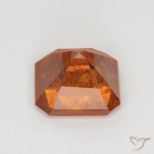 Granato hessonite Arancione scuro naturale da 1.77 ct, Ottagonale / Taglio smeraldo, SI