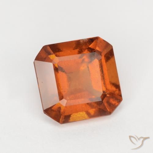 Granato hessonite Arancione scuro naturale da 1.62 ct, Ottagonale / Taglio smeraldo, VS-SI