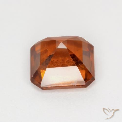 Granato hessonite Arancione scuro naturale da 1.62 ct, Ottagonale / Taglio smeraldo, VS-SI